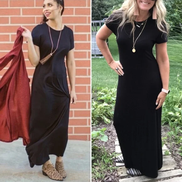 ワンピース ANDMARY Lady like long dress black ONE PIECE